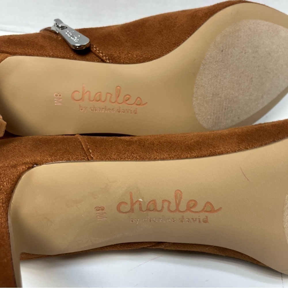 Charles David tan or camel color ankle pointy toe boots size 8 - Picture 6 of 8